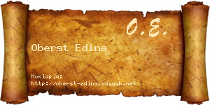 Oberst Edina névjegykártya